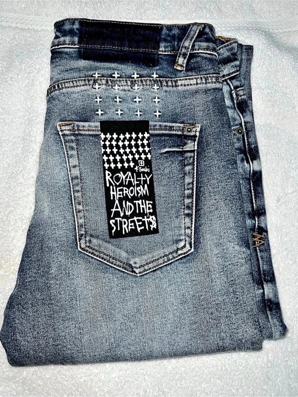 Ksubi blue slim fit jeans